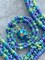 Purple and Green Swarovski Earrings, Blue Embroidered Earrings, Purple Lace Earrings, Embroidery Jewelry, Purple and Blue Dangle Earrings product 4